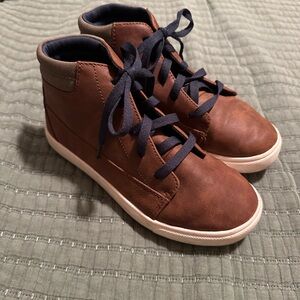 Brown High-Top Kids Shoes